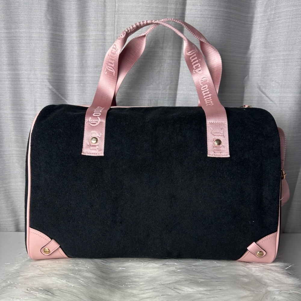 JUICY COUTURE Liquorice/pink Diamond Juicy Lovers Club Weekender Duffle Bag - Picture 5 of 9